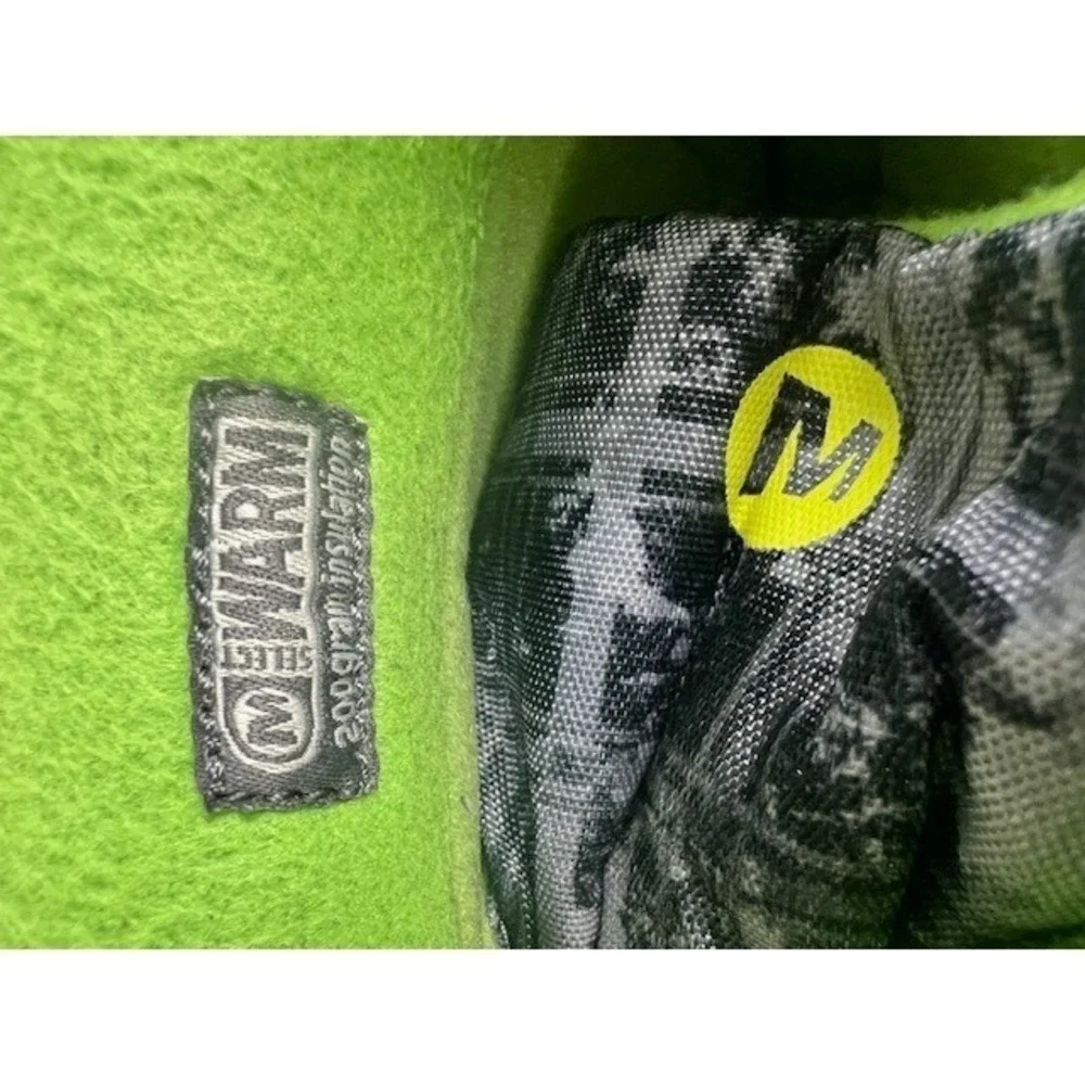 Merrell Snow Bank‎ 2.0 Waterproof Winter Boots Black Neon Green MY55597 Mens 7M